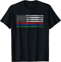 Thin Red Blue Green Line Shirt Support American Flag Clothes