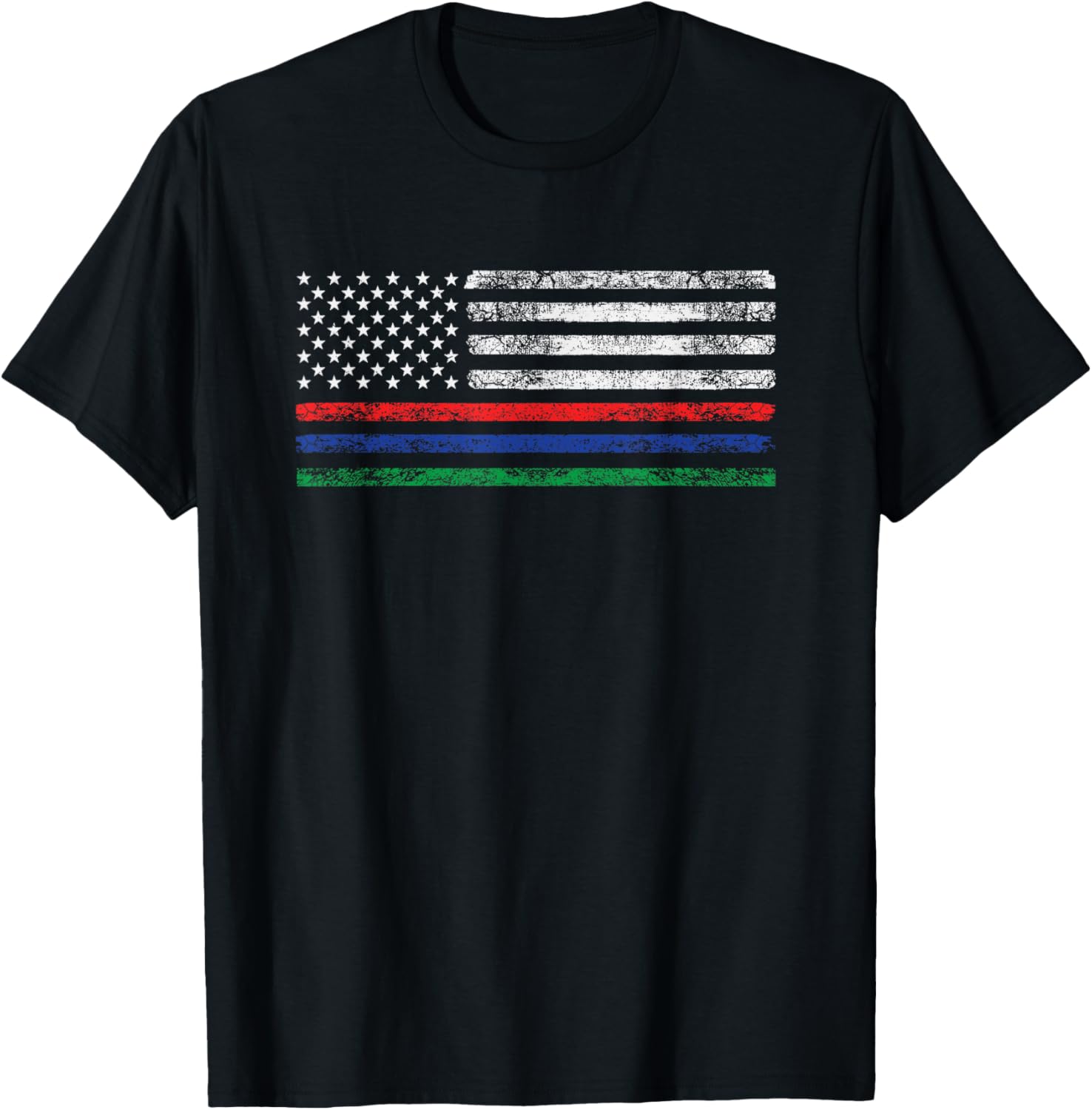 Thin Red Blue Green Line Shirt Support American Flag Clothes
