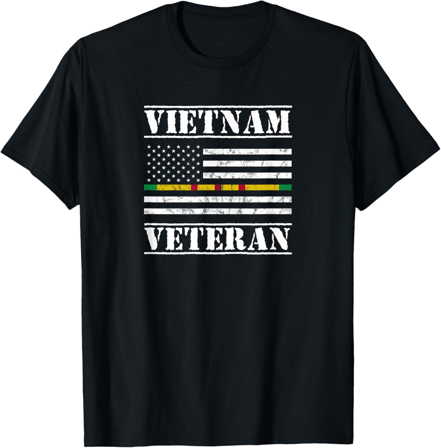 Vietnam Veteran Thin Line American Flag Pride T Shirt