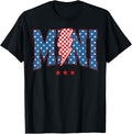 4Th Of July American Flag Checkered Mini Lightning Bolt