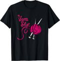 Yarn Slut Knitting Needles with Pink Ball of Yarn Knitter's