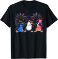 Happy Fourth Of July Patriotic Animals Penguin Usa Flag