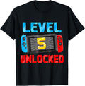 Level 5 Unlocked Gamer 5th Birthday Gift Video Game Boys Design 289