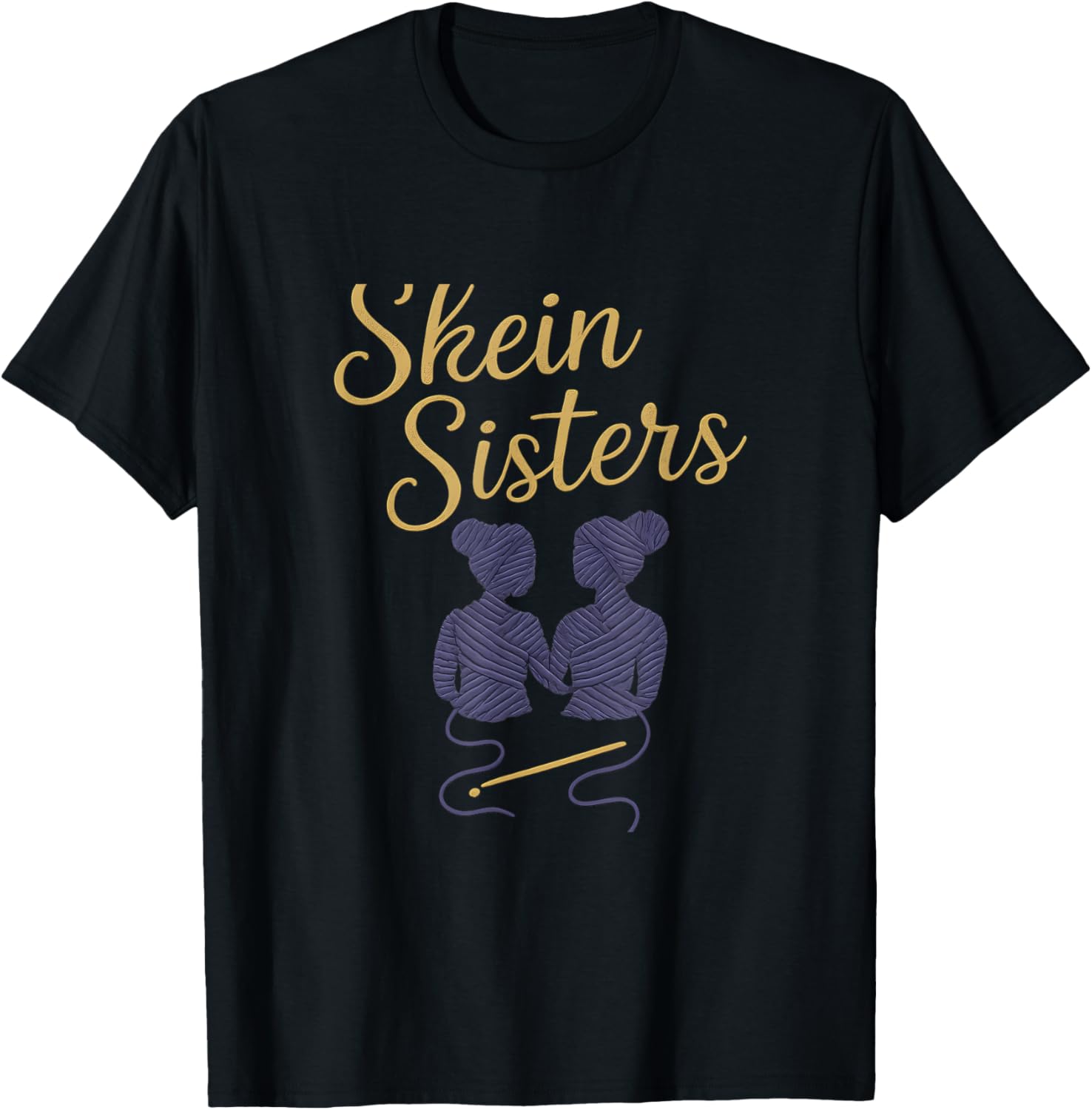 Skein Sisters Gold Purple Crochet Yarn Silhouette