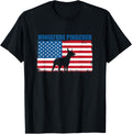 Miniature Pinscher Shadow In American Flag Patriotic