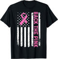 Back The Pink American Flag Breast Cancer Awareness Women