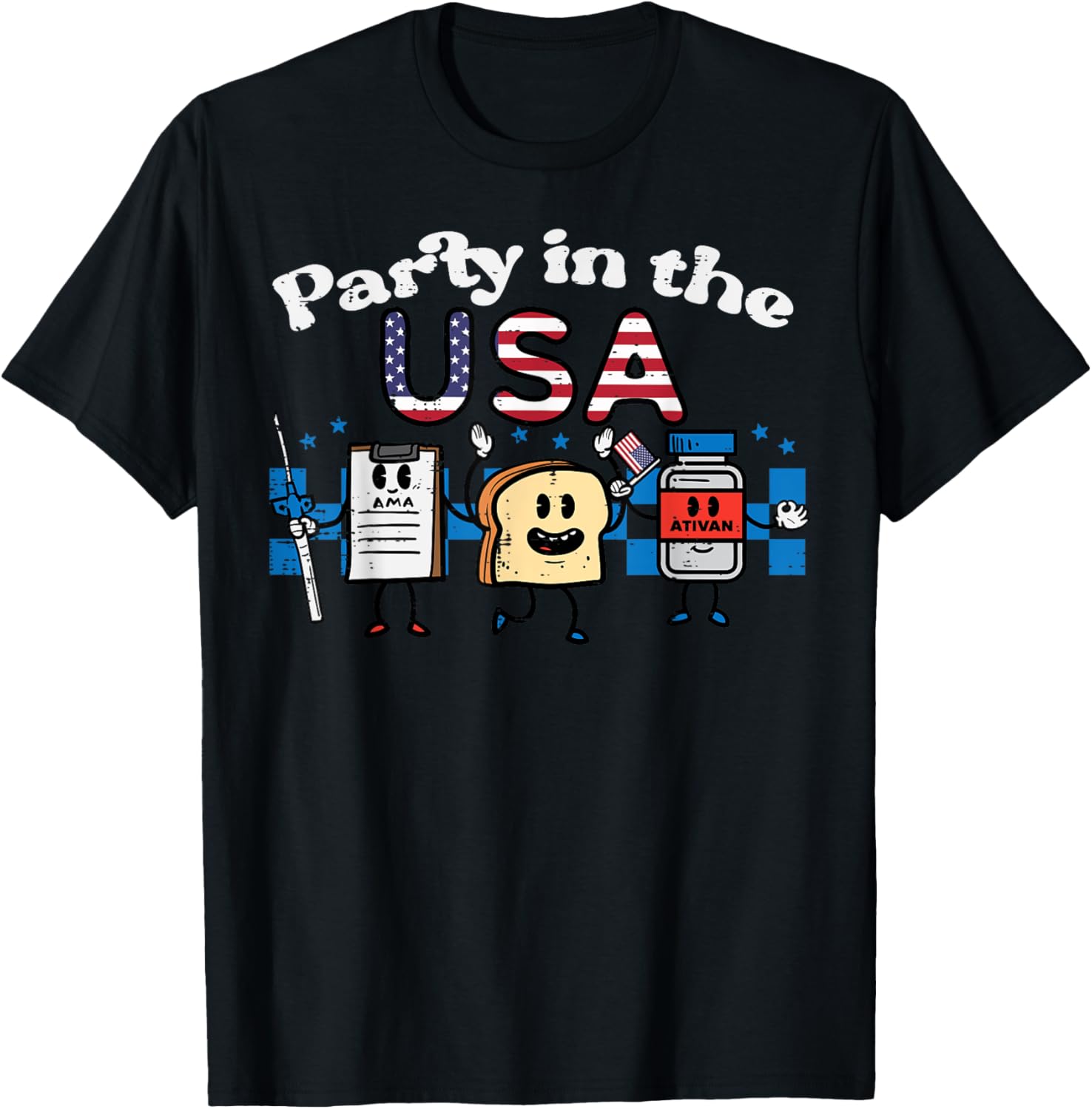 4Th July Nurse Party Usa Ativan Scrub Top Patriot Women Men