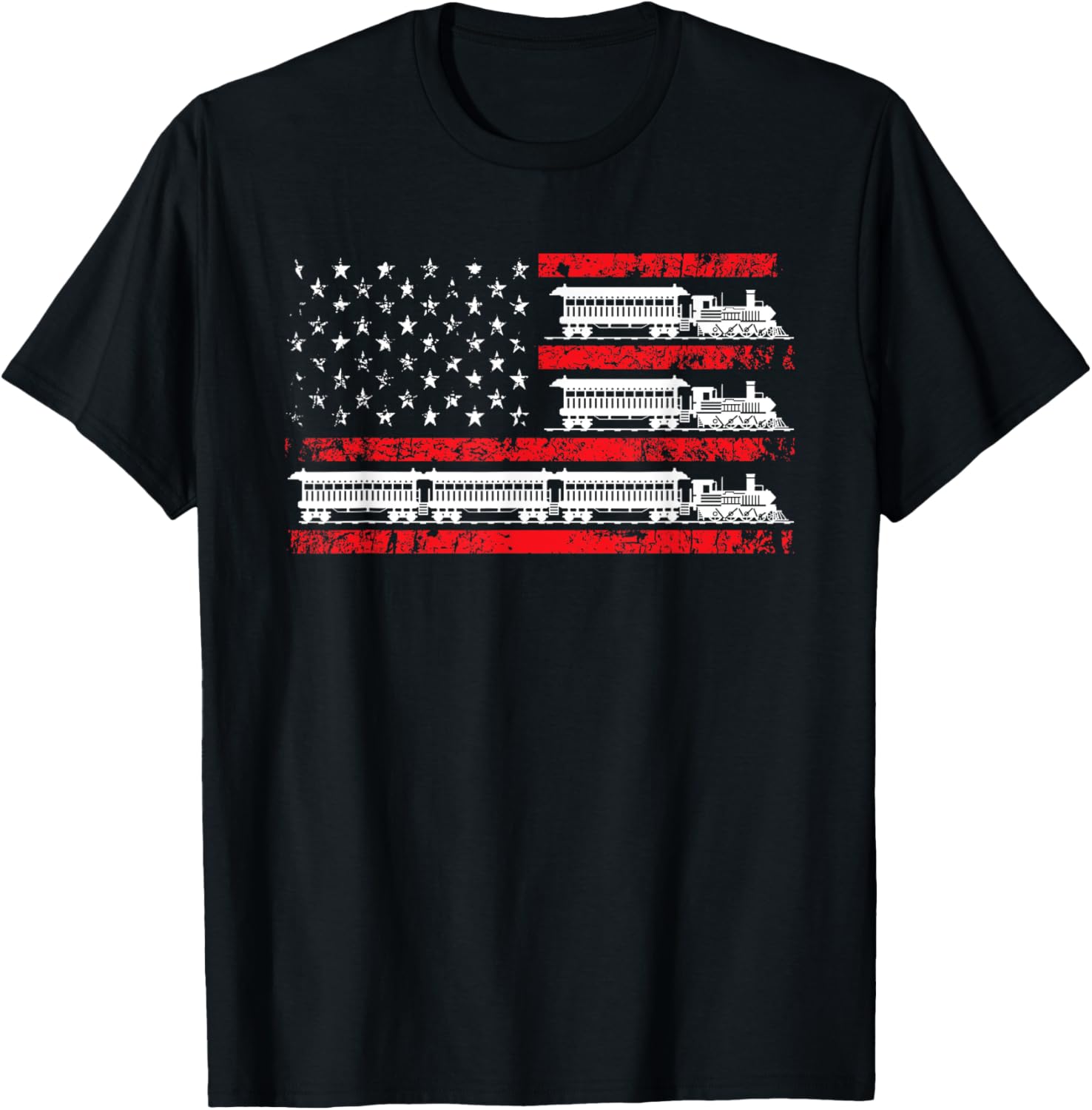 Model Train Patriotic Usa Flag Locomotive Model Railroad