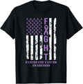 Fight Flag Purple Ribbon Support Pancreatic Cancer Awareness