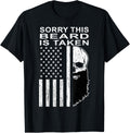 Sorry This Beard Is Taken American Flag Skull Bearded Gifts