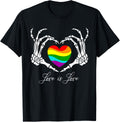 Rainbow Skeleton Heart Love Is Love Lgbt Gay Lesbian Pride