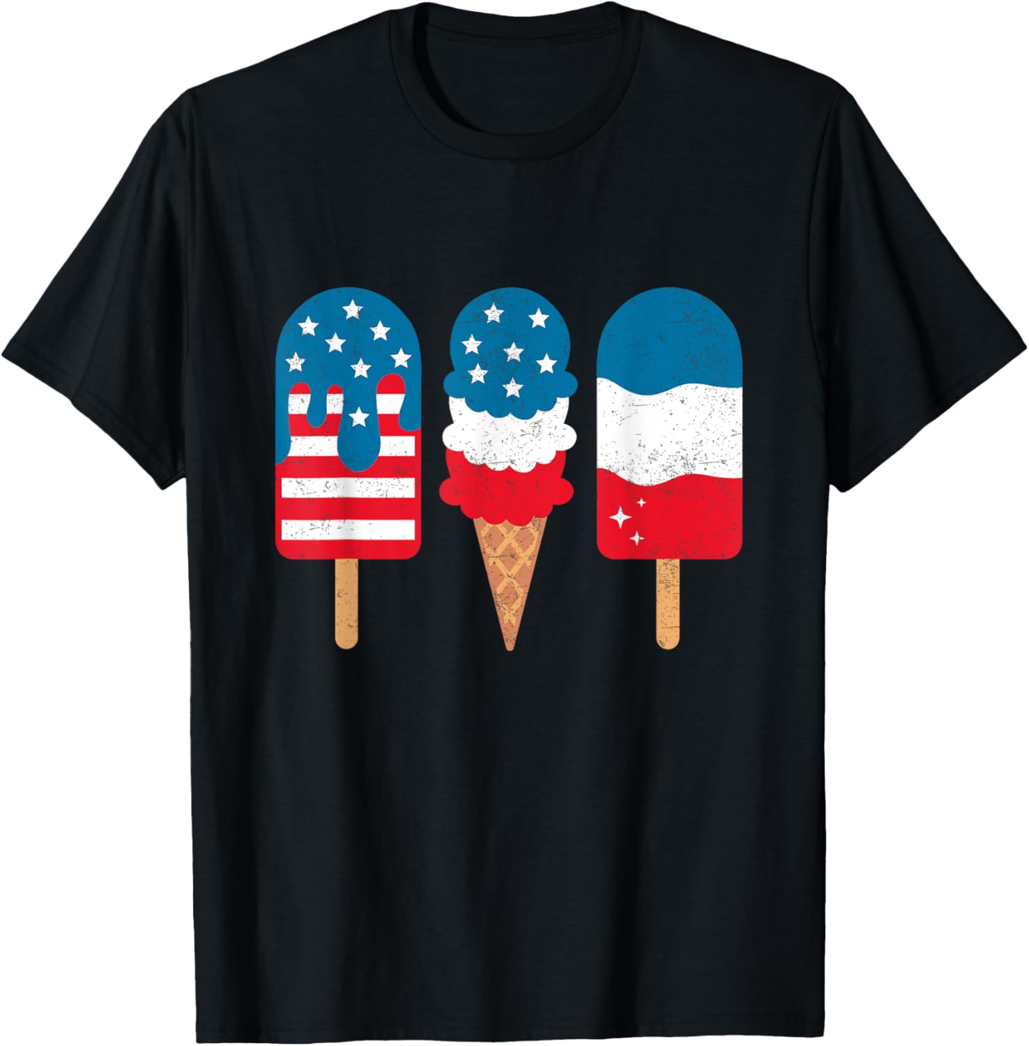 4Th Of July Popsicle Red White Blue American Flag Patriotic
