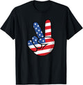 Funny 4Th Of July Peace Hand American Flag Patriotic Usa