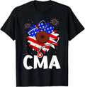 Patriotic Nurse Cma 4Th Of July American Flag Sunflower Love