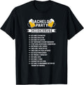 Bachelor Party Checklist Groomsmen Best Man Tee T Shirt