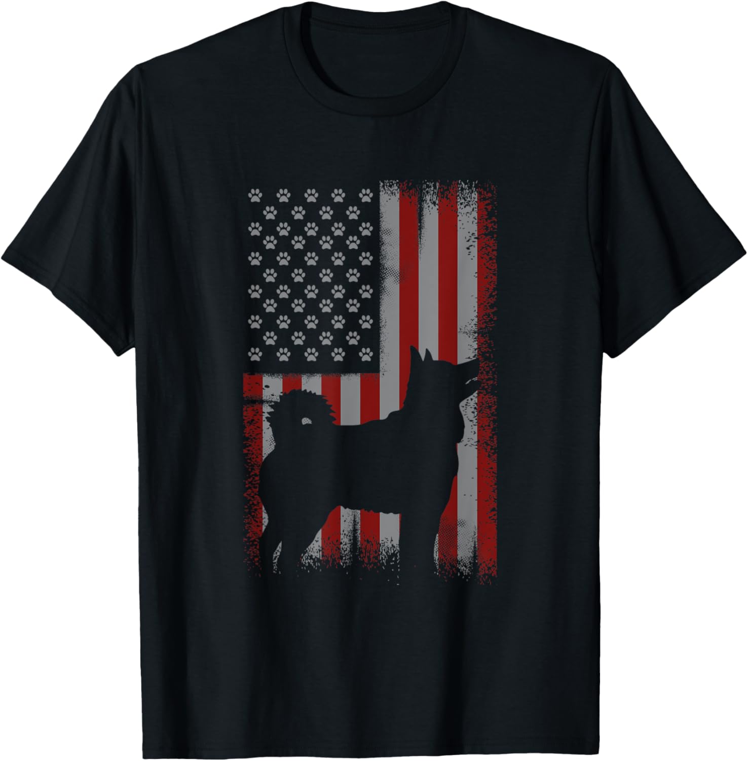 Patriotic American Flag Siberian Husky Lover Gift Men
