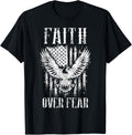 Usa Flag Patriotic American Gift Usa Faith Over Fear Prayer