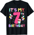 Kids Sweet Cupcake It's My 7th Birthday 7 Year Old Birthday Girls Design 5