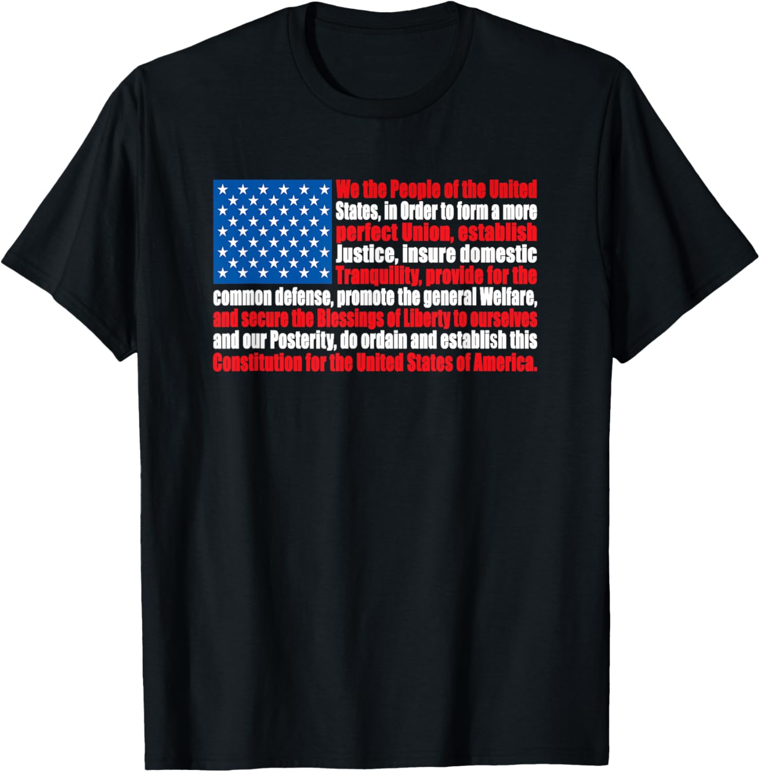Usa Flag T Shirt We The People Constitution Graphic