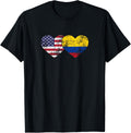 American Colombian Flags Hearts Usa Colombia Men Women Love