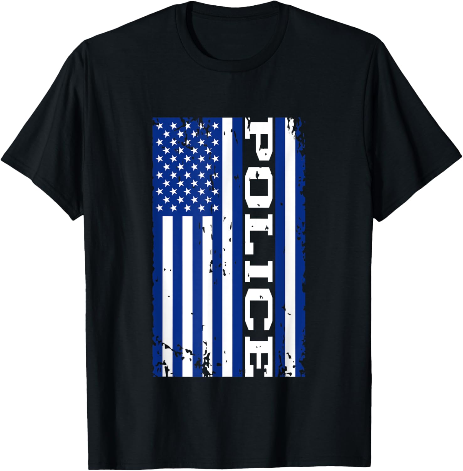 Police Officer Usa American Flag