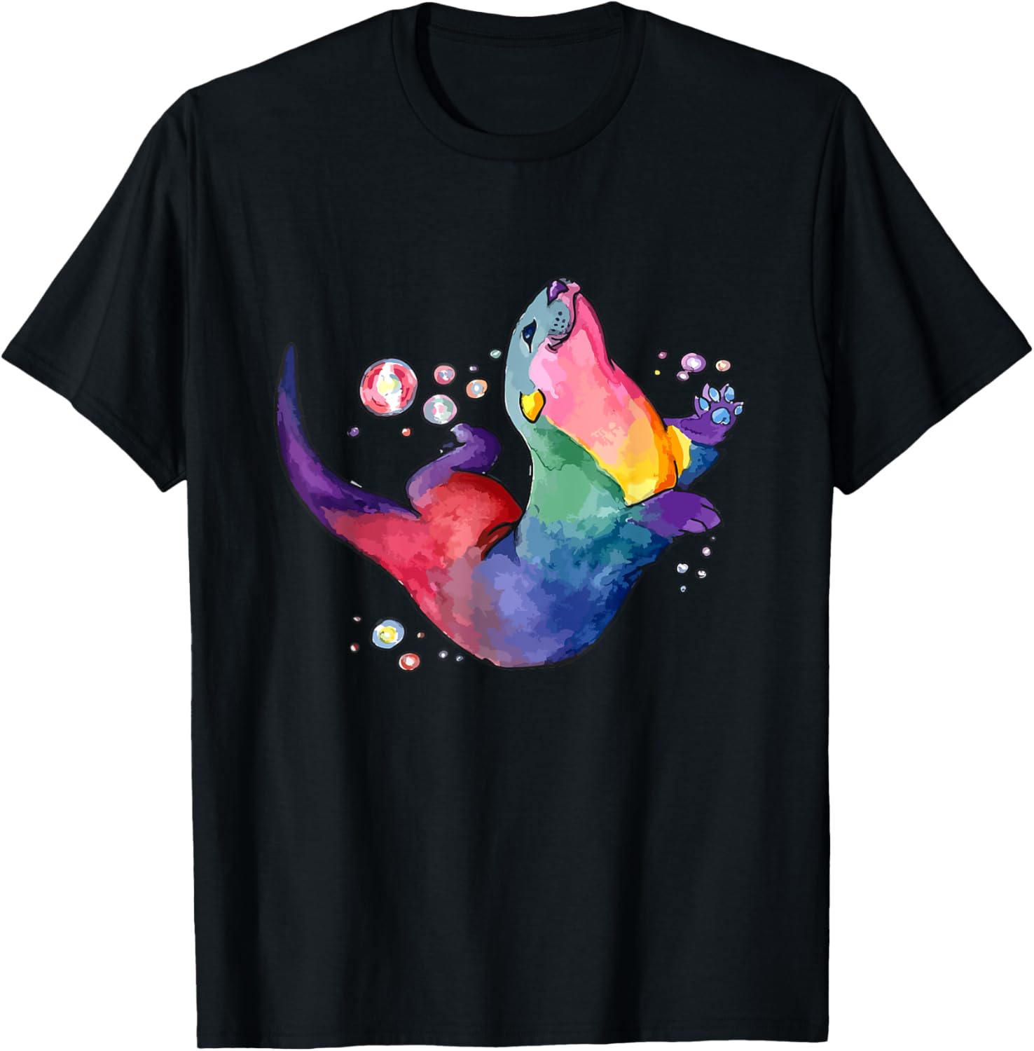 Sea Otter Colourful Splash Art Cute