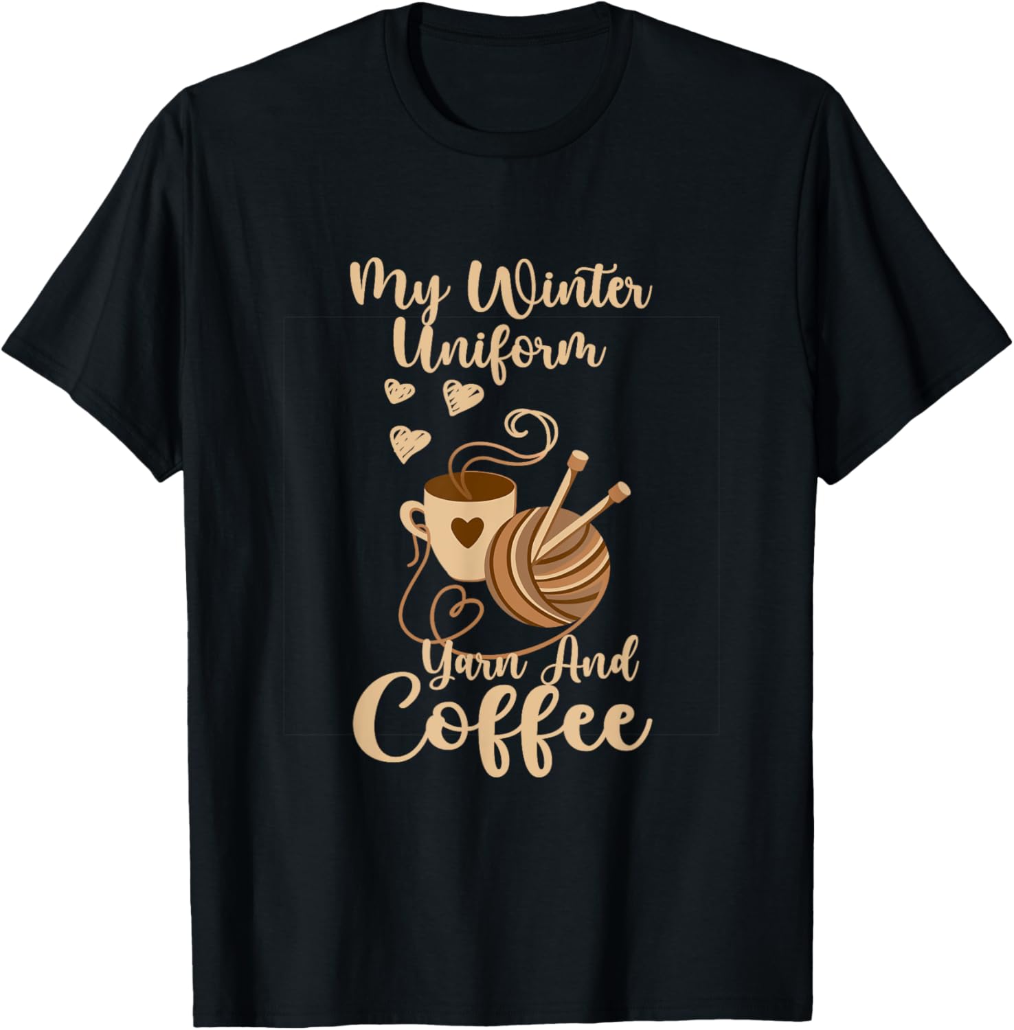 My winter uniform Yarn and coffee