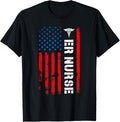 Patriotic Er Nurse Shirt Retro American Flag 4Th Of July Rn