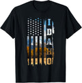 Idaho Patriotic American Flag Vintage Nature Hiking
