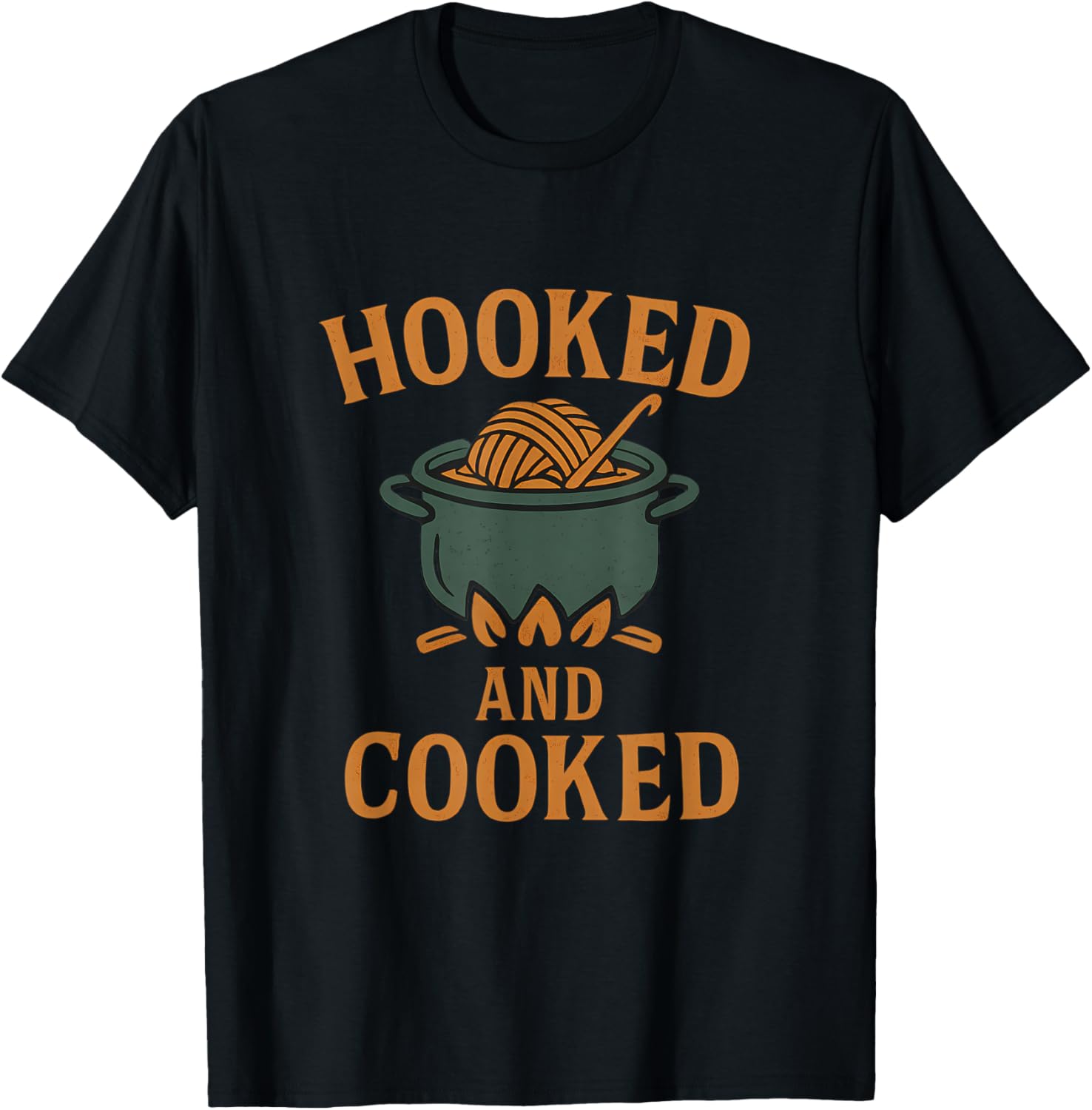 Hooked and Cooked Crochet Yarn Stew Graphic