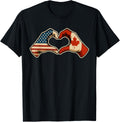 Half Canadian Half American Canada Usa Flag Heart