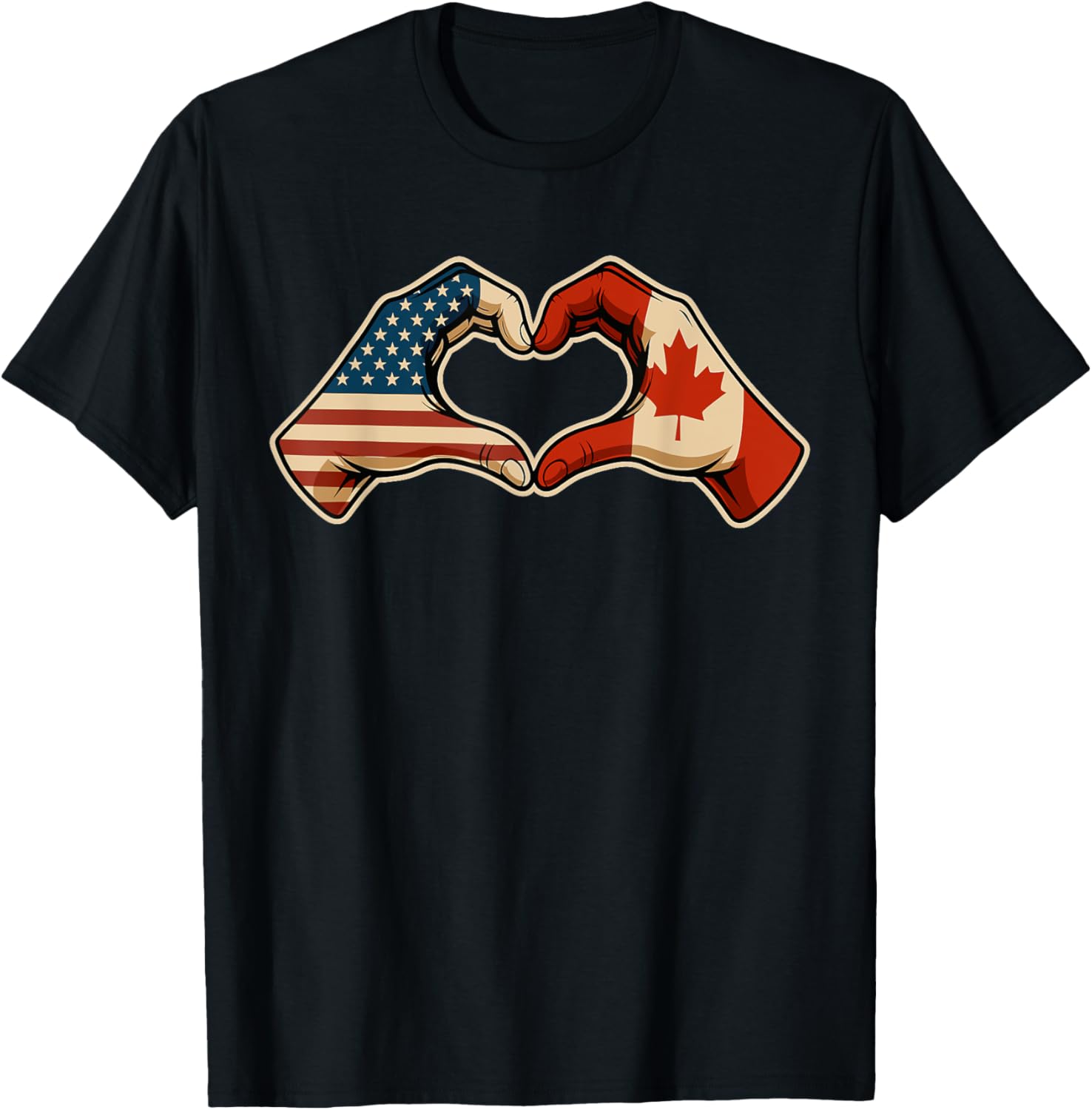 Half Canadian Half American Canada Usa Flag Heart