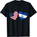 Usa El Salvador Flag Heart Valentines Salvadoran American