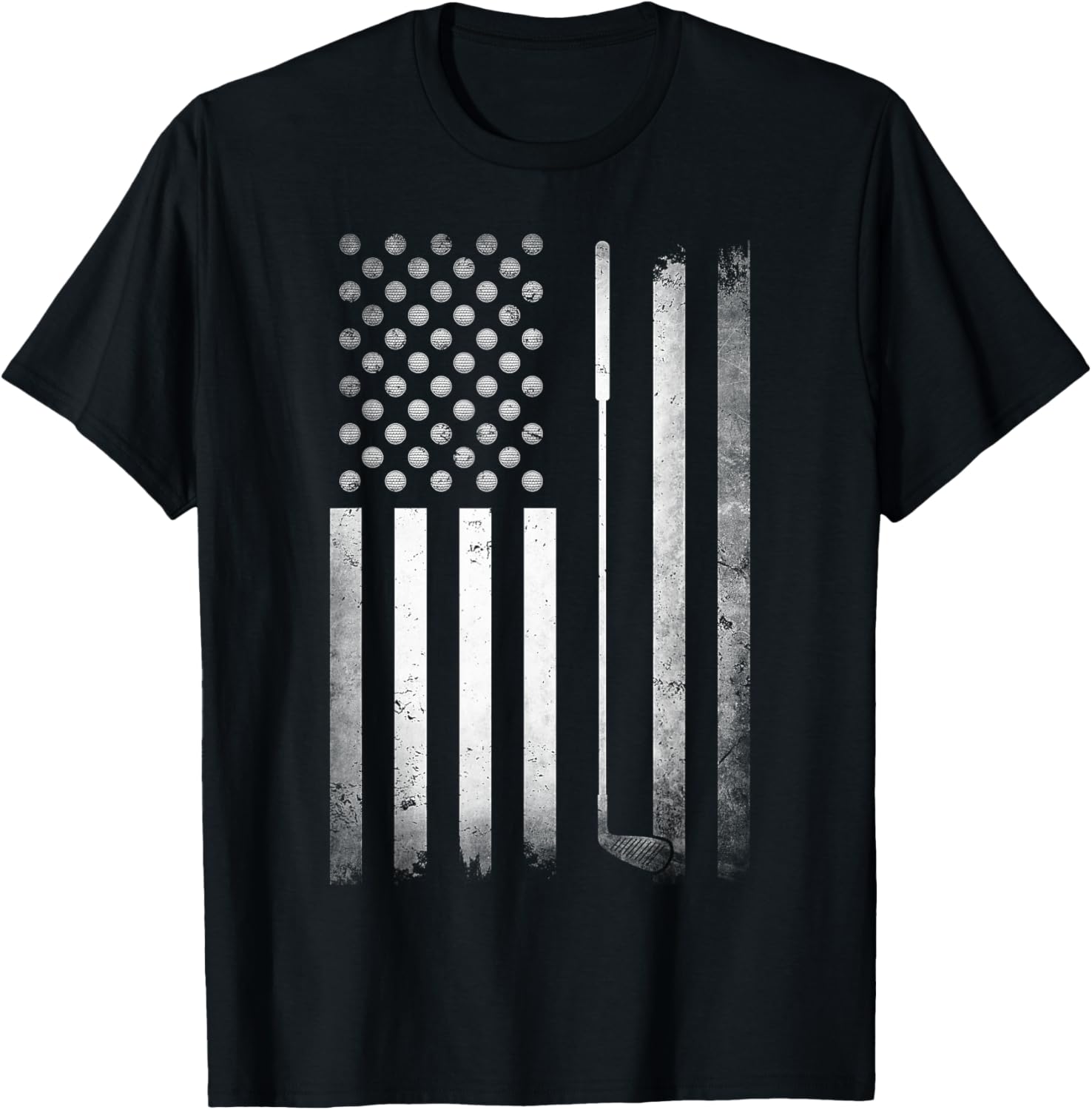Golf Golfer American Flag Golf Flat Funny Golf