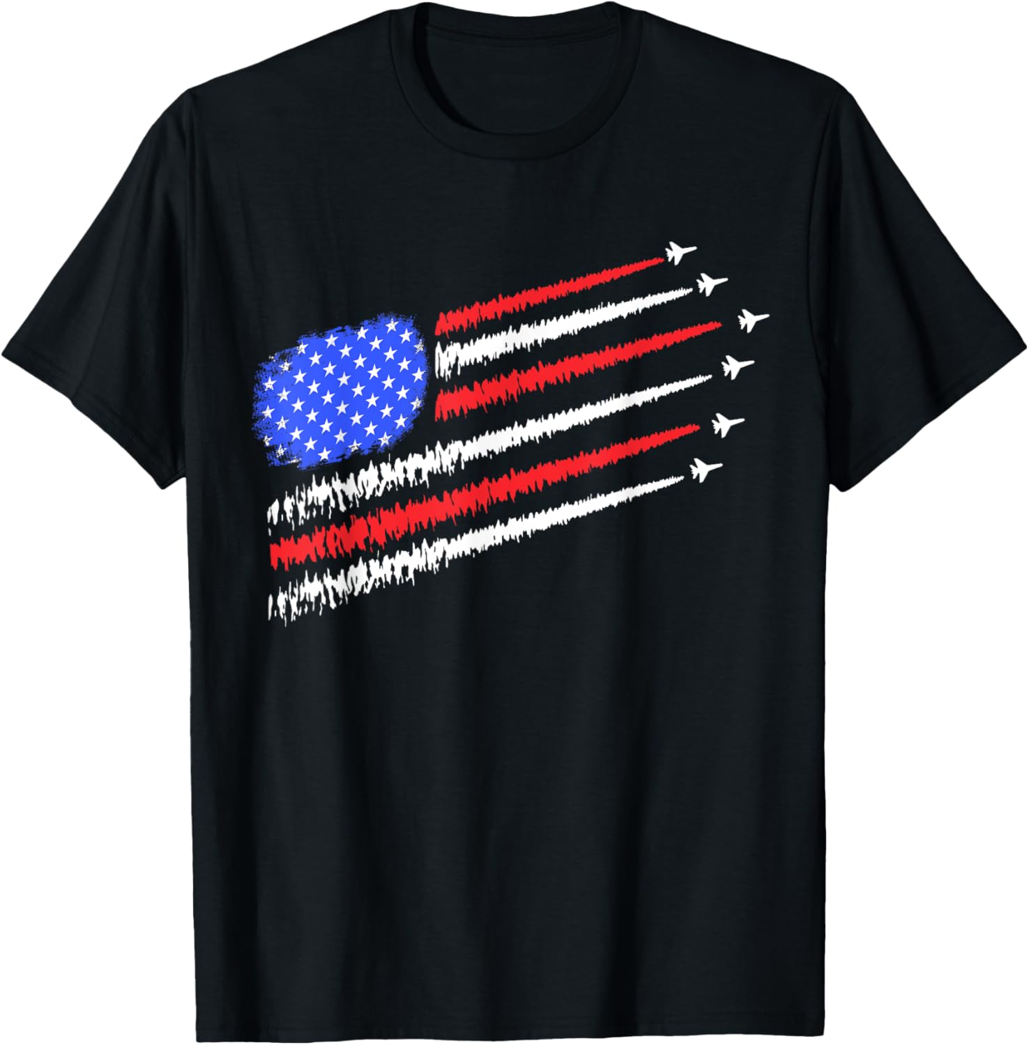 Us American Flag With Fighter Jets For Independence Day