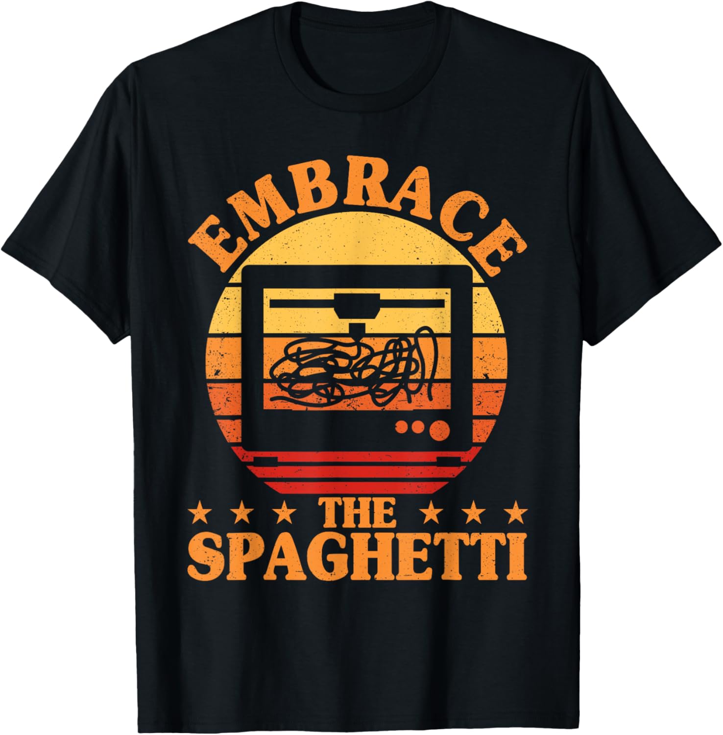 Embrace Spaghetti Retro 3D Printing Funny 3D Printer