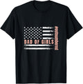 Dad Of Girls Outnumbered Funny Girl Fathers Day Usa Flag