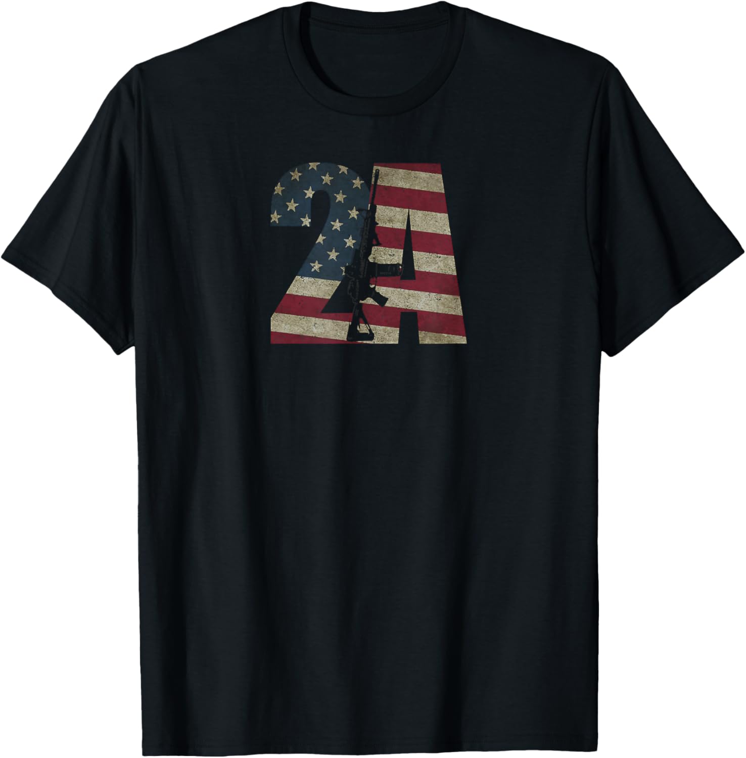 2Nd Amendment Patriotic Gun Owner American Flag Rifle