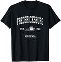 Fredericksburg Virginia Va Vintage American Flag Design
