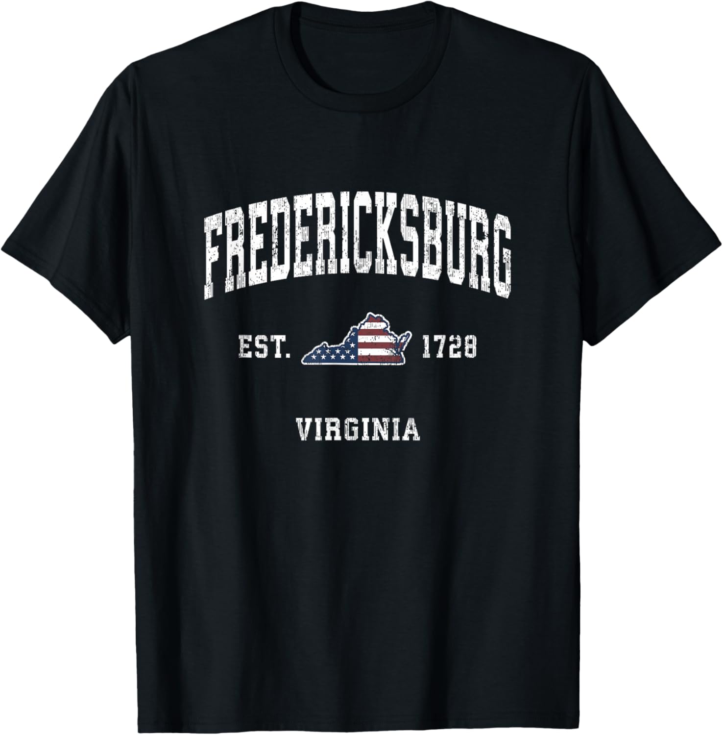 Fredericksburg Virginia Va Vintage American Flag Design