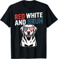 Red White Bruh Labrador Retriever Dog 4Th Of July Usa