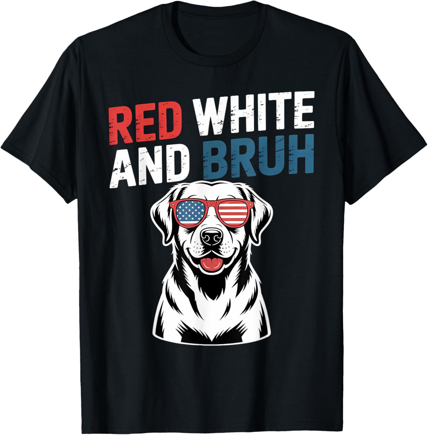 Red White Bruh Labrador Retriever Dog 4Th Of July Usa