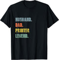 Mens Husband Dad Printer Legend Vintage Fathers Day