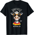 Janesville Wi Usa Funny Cow Cartoon Design