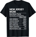New Jersey Nj Mom Nutrition Facts Funny Women Usa State