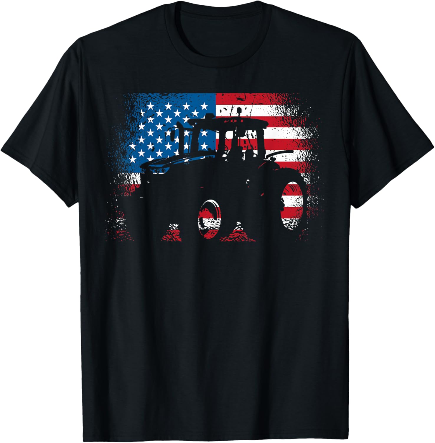 Tractor Usa Flag Design For Patriotic Farmer