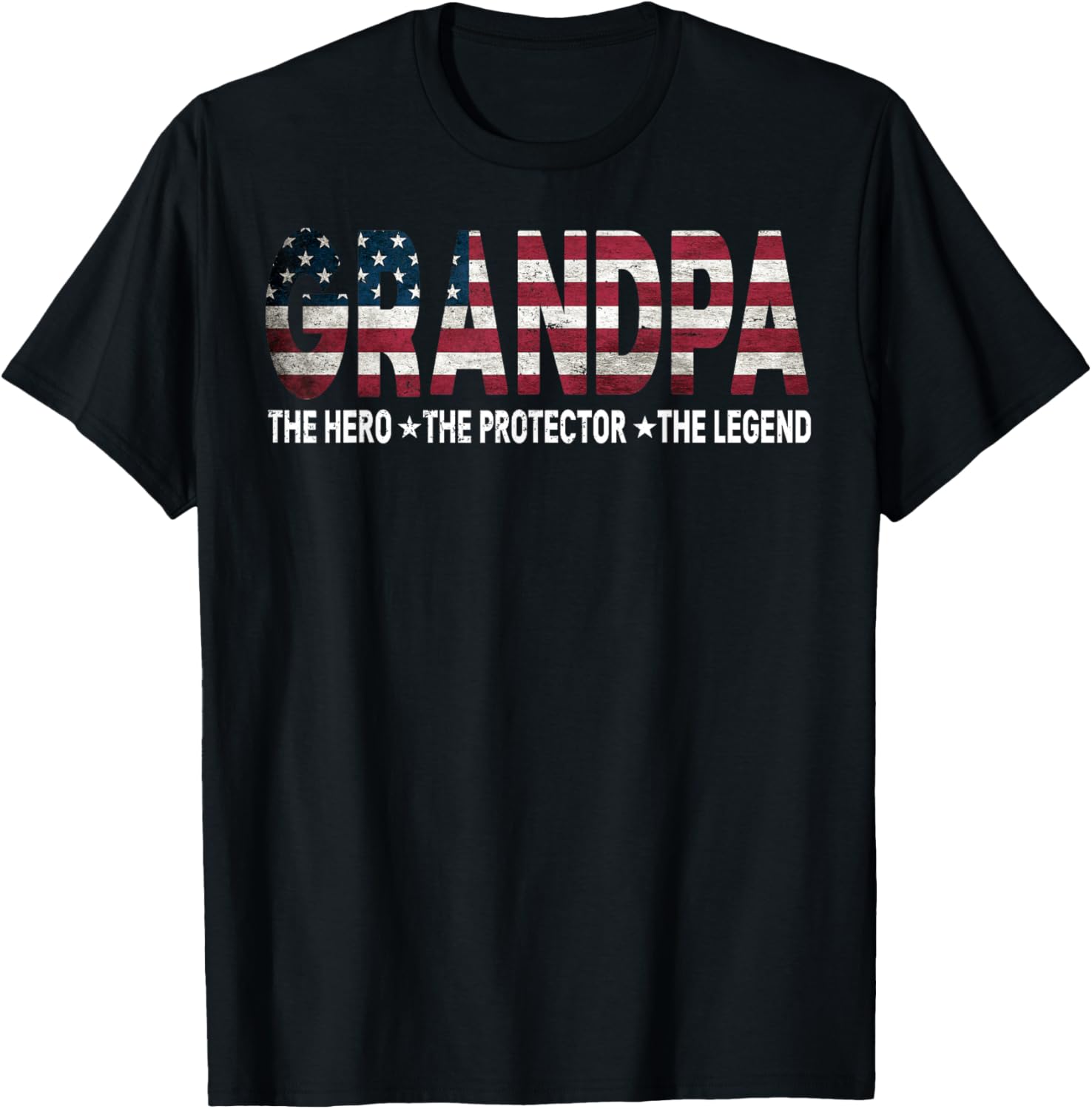 Grandpa Protector Hero Legend American Flag Fathers Day