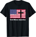 God Bless America Patriotic Flag With Cross