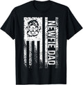 Mens Vintage Newfie Dad American Flag Newfoundland Dog Dad