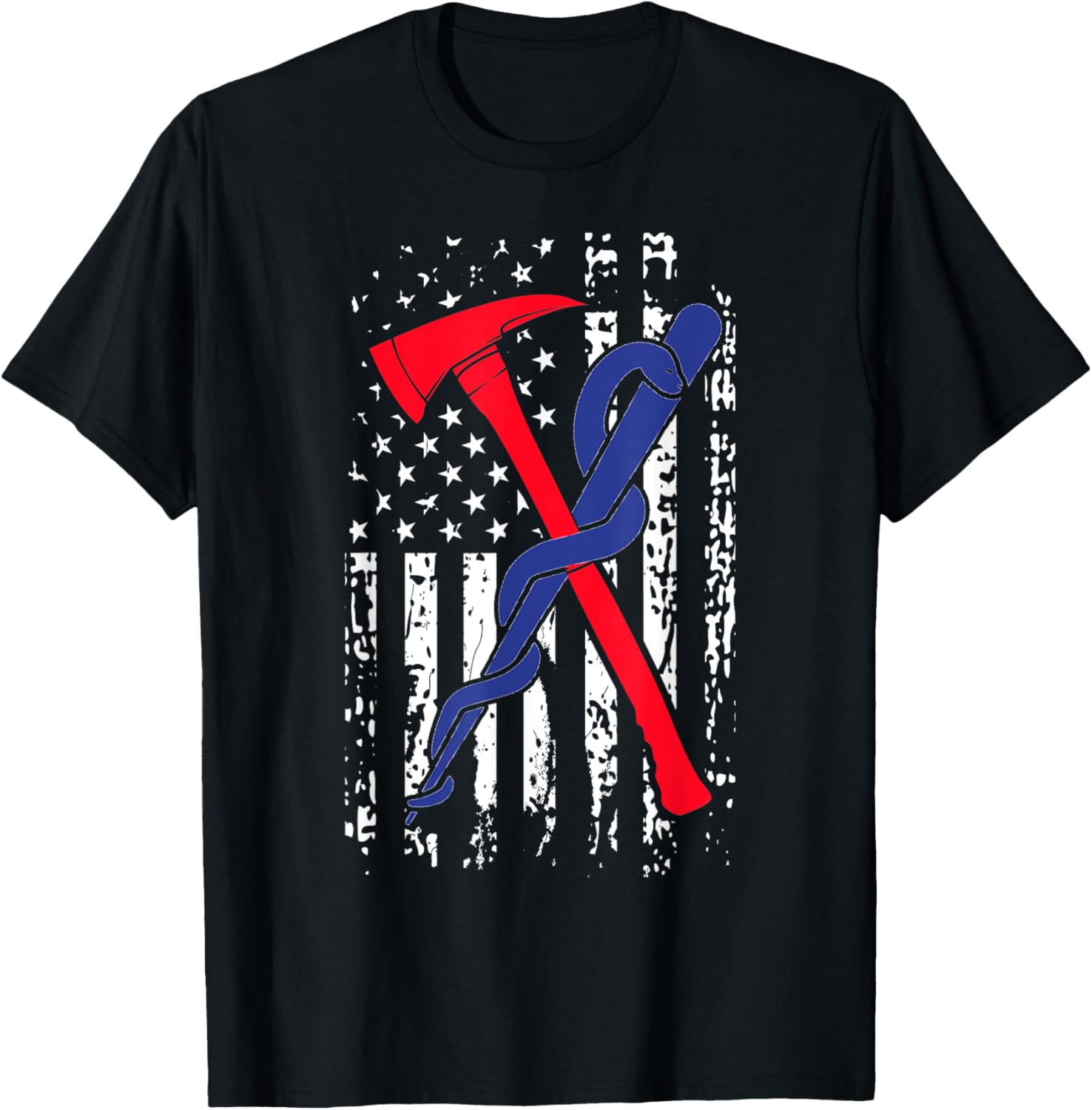 Emt Firefighter Shirt Firefighter Ems Usa Flag Gift T Shirt